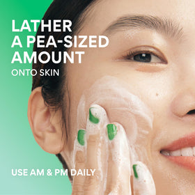 innisfree Green Tea Amino Acid Cleansing Foam back view with ingredients
