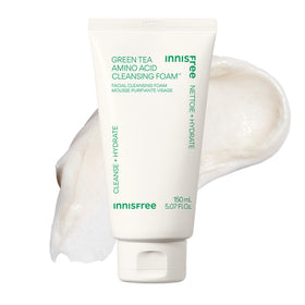 innisfree Green Tea Amino Acid Cleansing Foam front view with packaging