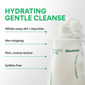 innisfree Green Tea Amino Acid Cleansing Foam texture close-up