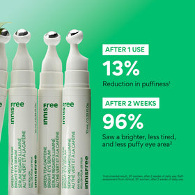 innisfree Green Tea Eye Serum Roll-On applicator close-up