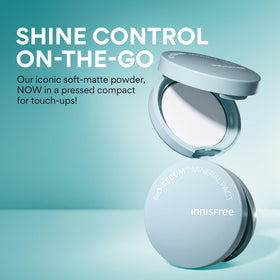 innisfree No Sebum Mineral Pact compact open showing powder and mirror