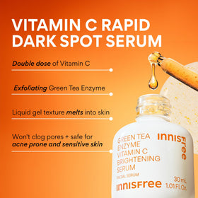 innisfree Vitamin C serum texture on hand