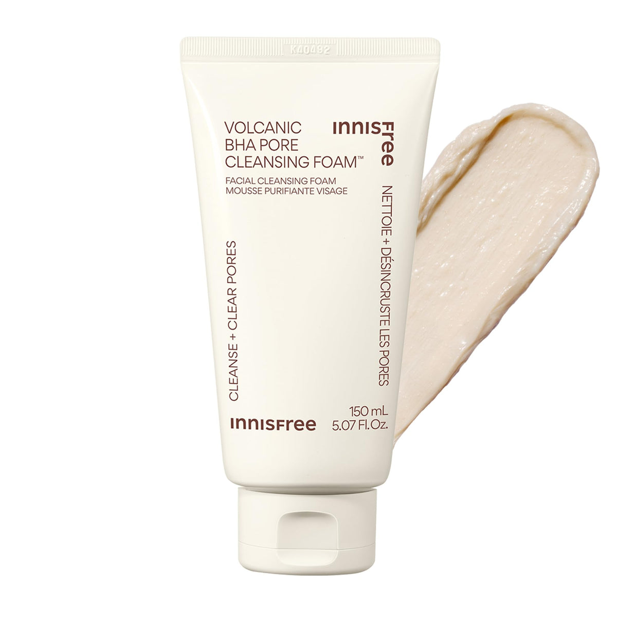 innisfree Volcanic BHA Pore Cleansing Foam 180g front view