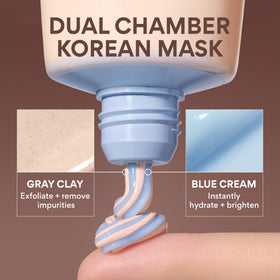 innisfree Volcanic Swirl Pore Mask on a bathroom counter with skincare products