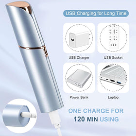 innobeaut Electric Facial Hair Remover in packaging with accessories