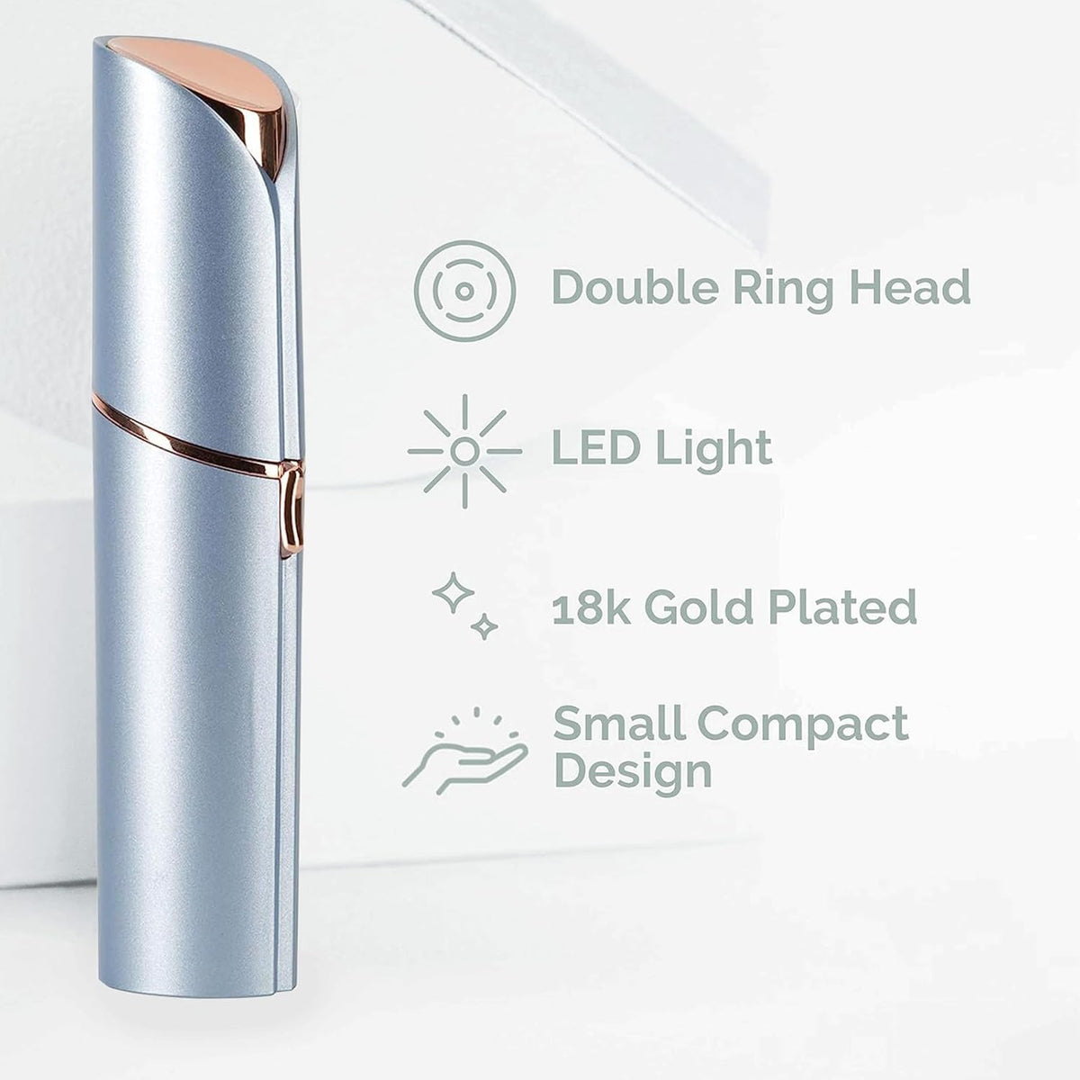 innobeaut Electric Facial Hair Remover side view showing USB charging port