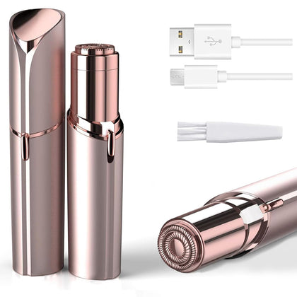 innobeaut Painless Electric Face Shaver for Women in rose gold front view