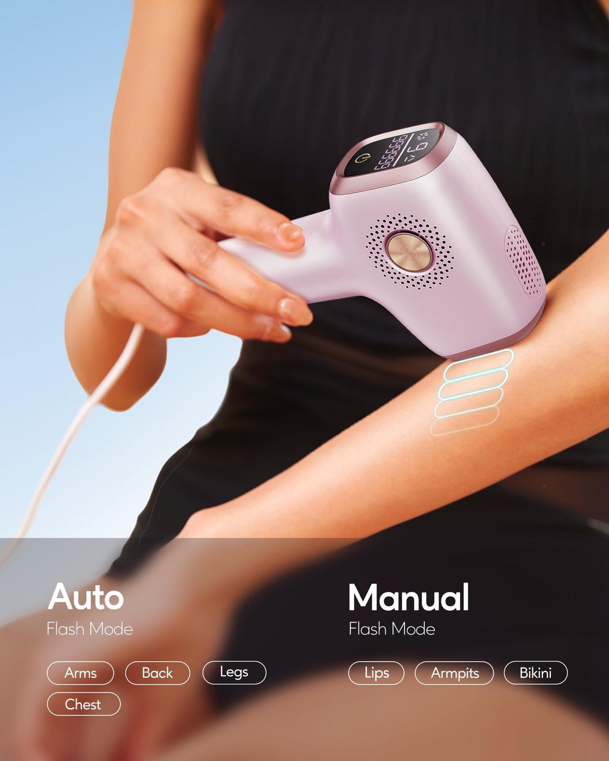 INNZA IPL Hair Removal device packaging with user manual