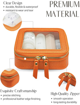 Inside of Popvibe Clear Makeup Bag showing storage