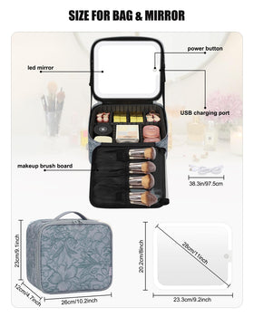 Inside view of Relavel Travel Makeup Bag showing storage compartments