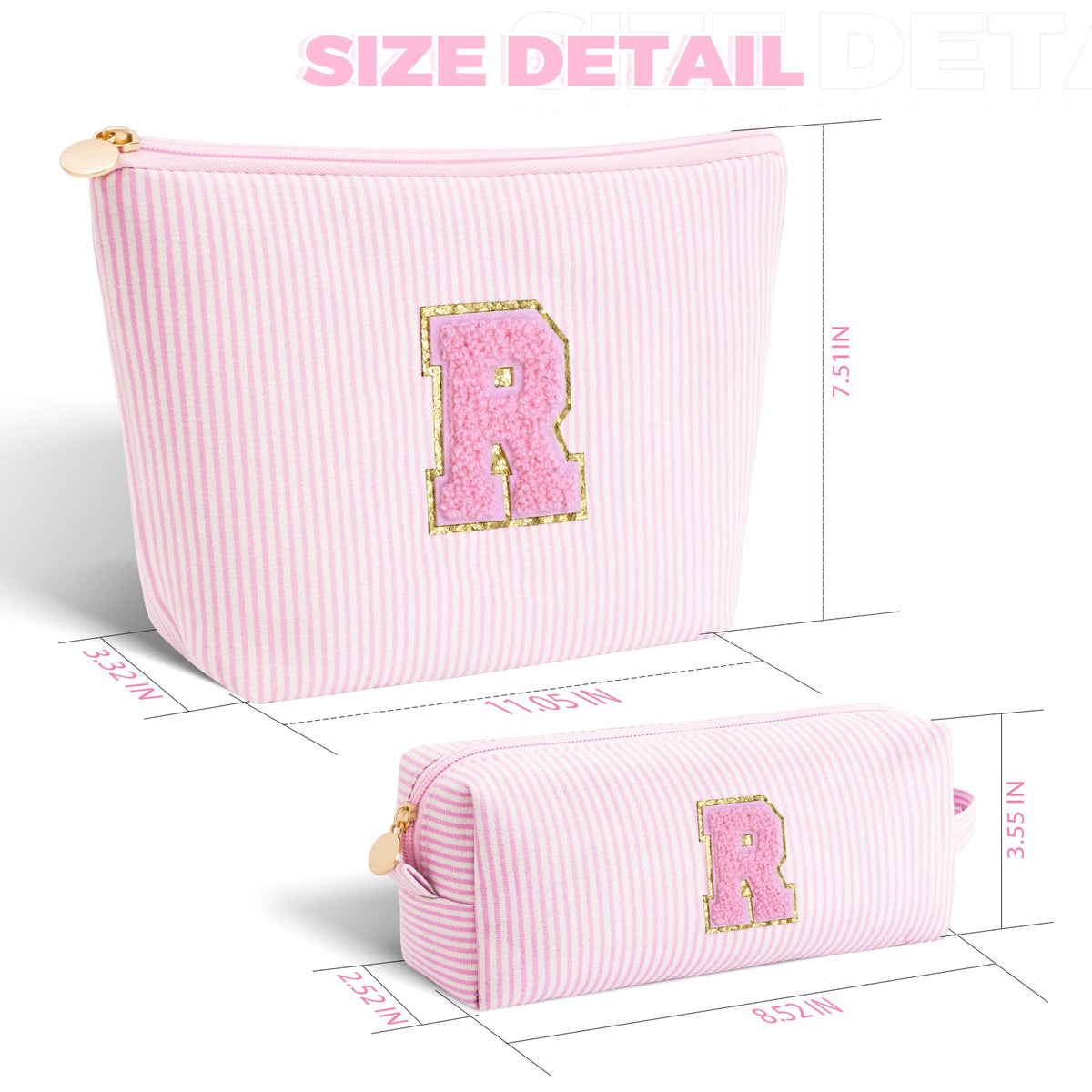 Inside view of the spacious Btffitting makeup bag