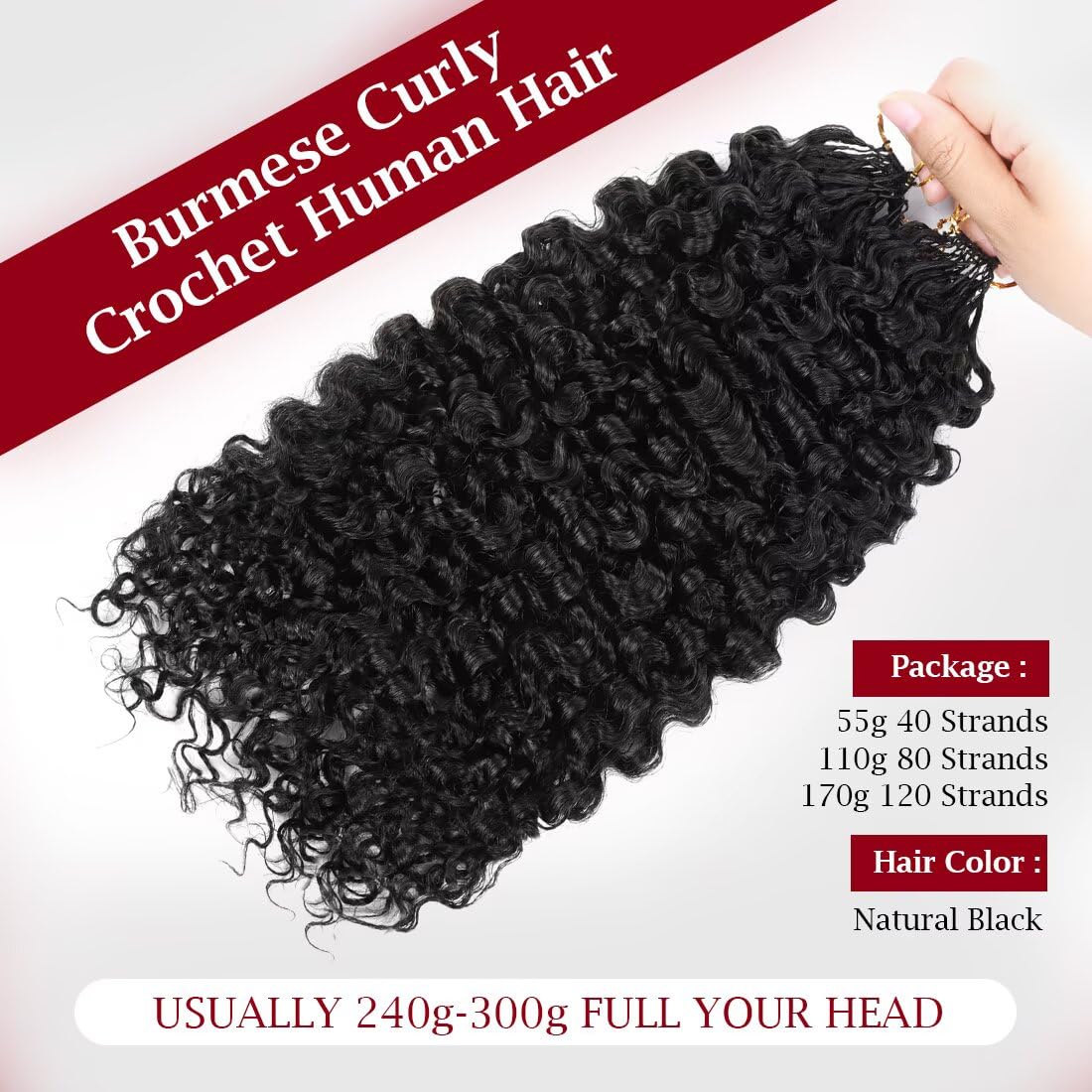 Installation process of LOLly HAIR Miracle Invisible Knots Crochet Hair