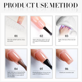 Instruction booklet and Double Rhythm Gel Polish on a table