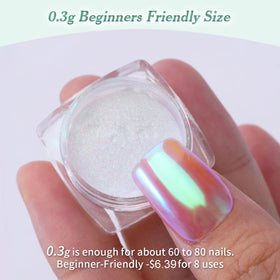 Instruction manual and double sponge sticks included with nail powder