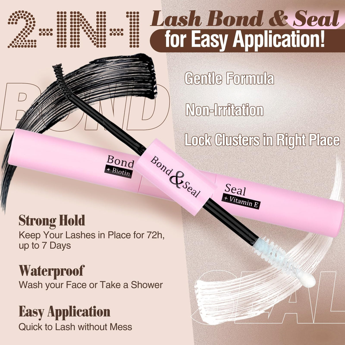 Instruction manual included in Yawamica Brown Lash Clusters Kit