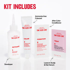 Instruction manual included with REVLON ColorSilk Tone + Gloss + Care