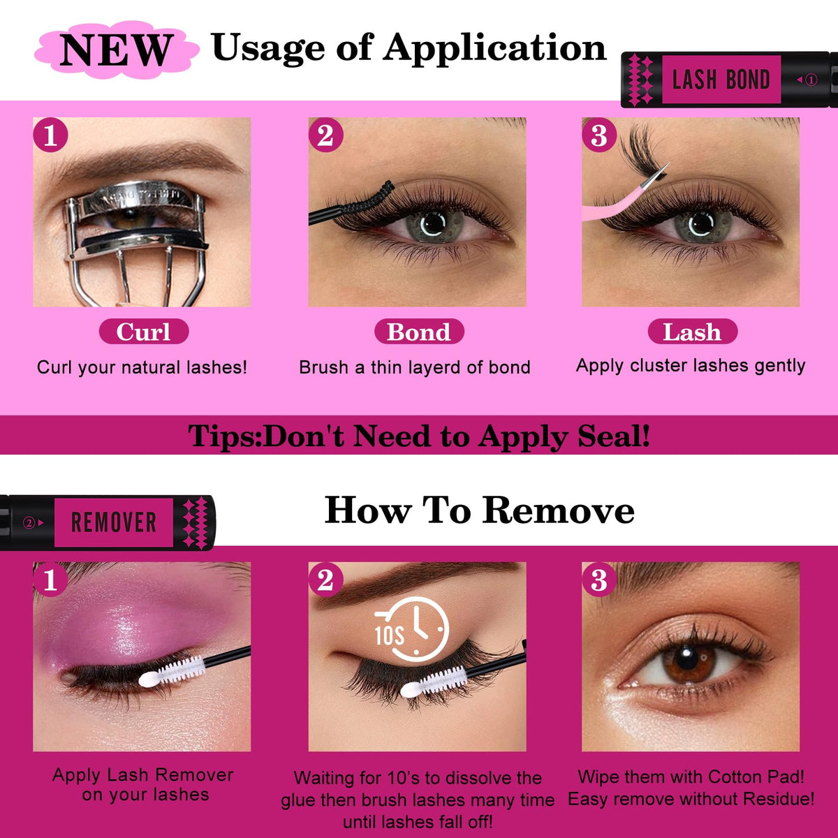 Instructional guide for using Yawamica lash extension kit