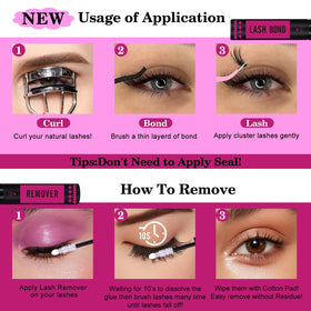 Instructional guide for using Yawamica lash extension kit