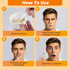 Instructions for Wokaar Nose Wax Kit application