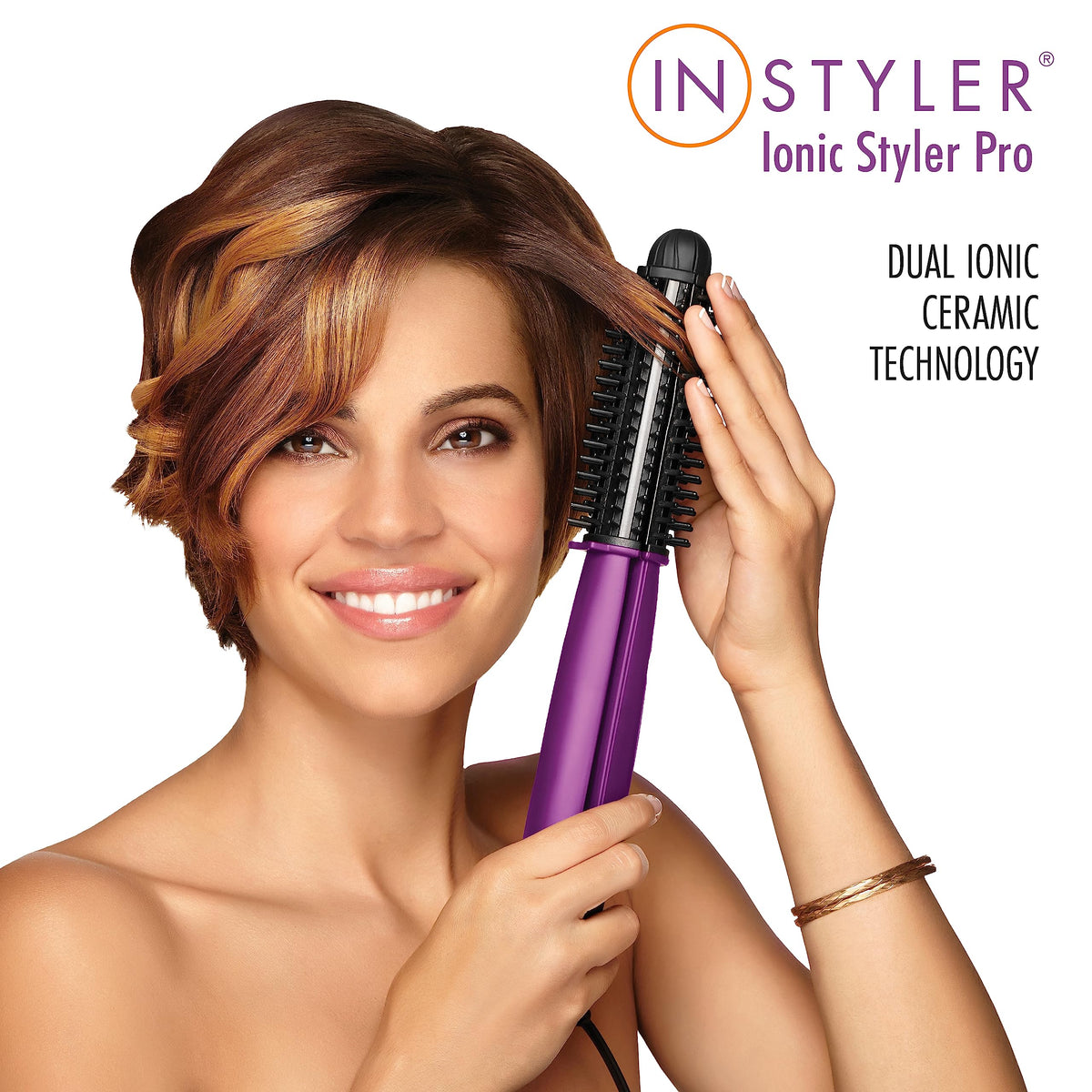 InStyler Pro Hair Straightener demonstrating curling capability