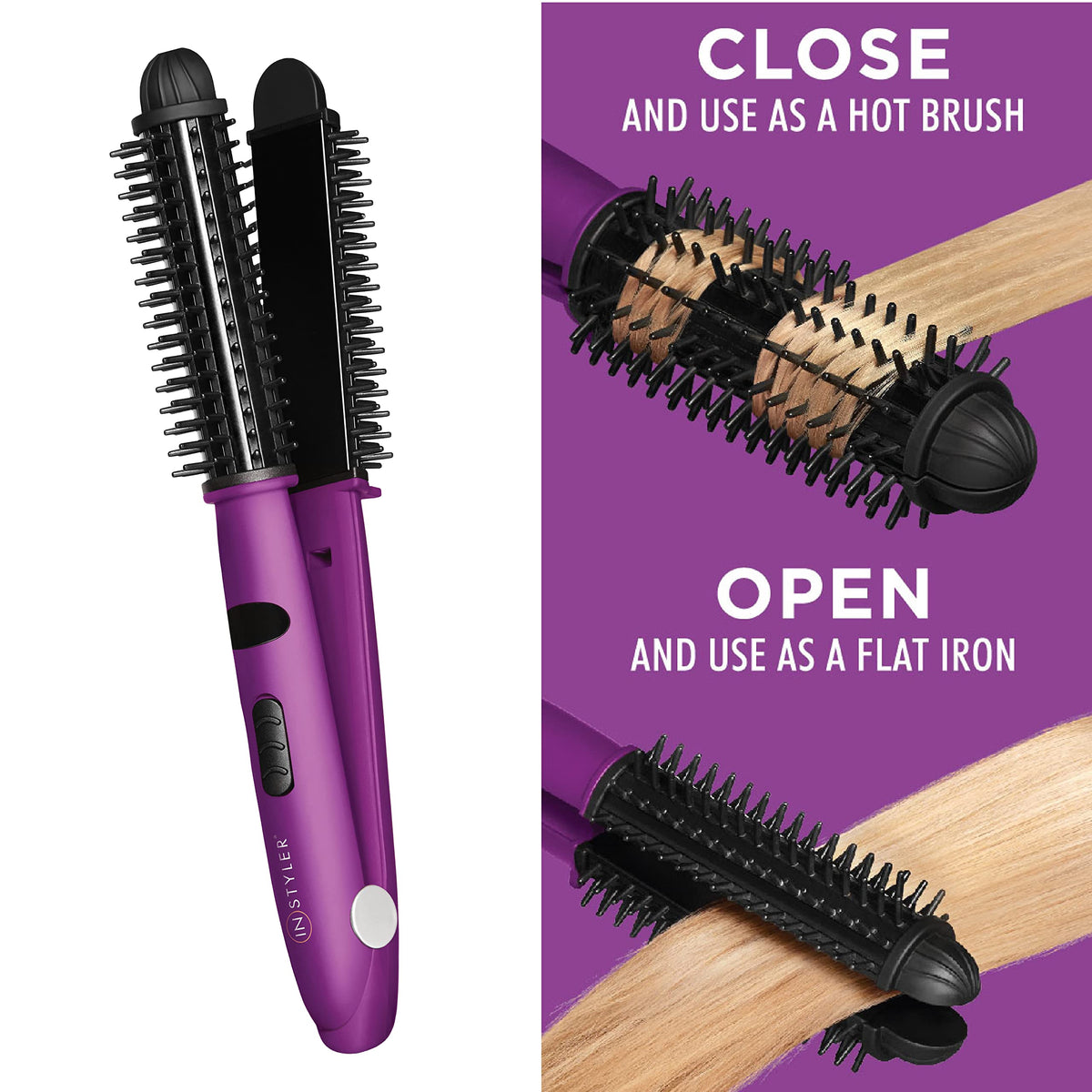 InStyler Pro Hair Straightener on a vanity with styling products