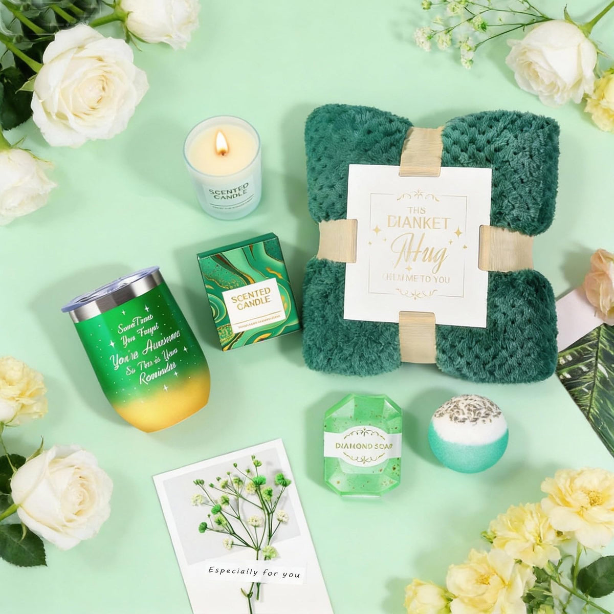 Insulated mug included in BodyRefresh Spa Gift Basket