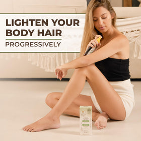 Intea Hair Lightener Lotion bottle with chamomile flowers