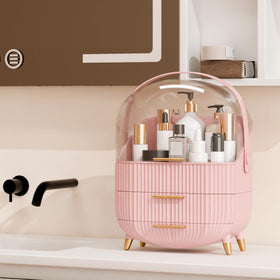 interior layout of lurcns Vanity Organizer showing compartments