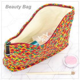 Interior of PAZIMIIK Flat Makeup Bag with canvas lining
