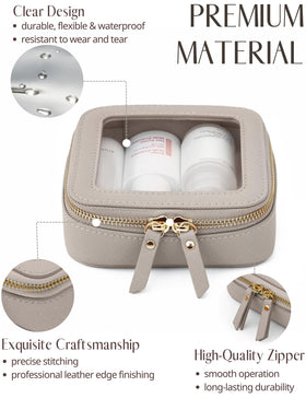 Interior of Popvibe Clear Makeup Bag showing storage space