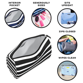 Interior of SCOUT Packin' Heat Cosmetic Bag with slip pocket