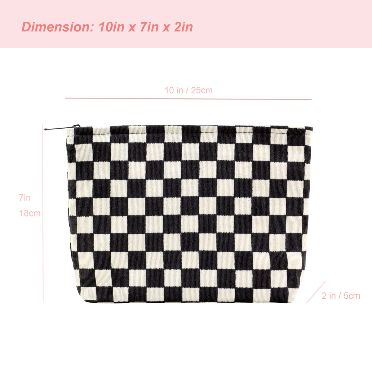 Interior view of PAZIMIIK Flat Makeup Bag, canvas-lined