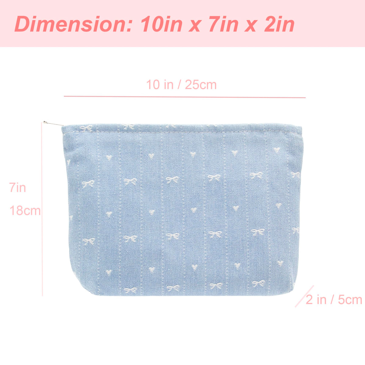 Interior view of PAZIMIIK Flat Makeup Bag with canvas lining