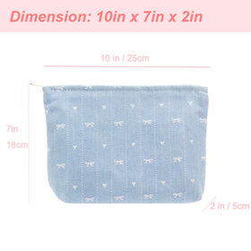Interior view of PAZIMIIK Flat Makeup Bag with canvas lining