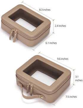 Interior view of Popvibe Clear Makeup Bag showing organisation