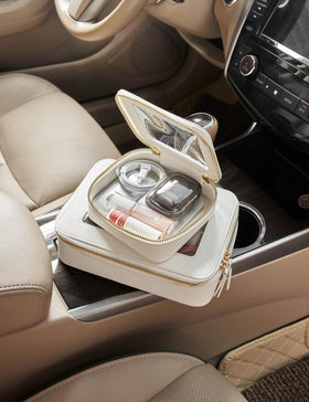 Interior view of Popvibe Clear Makeup Bag showing space