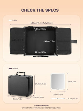 Interior view of Qislee Makeup Box with EVA partitions