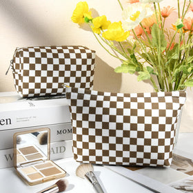 Interior view of SOIDRAM large cosmetic bag showing storage capacity