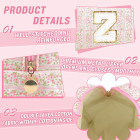 Interior view of the ChaoGreat quilted cosmetic bag showing spacious design