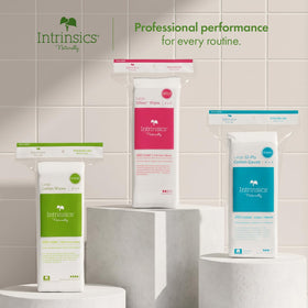 Intrinsics Large Silken 4x4 Esthetic Wipes showing multiple uses
