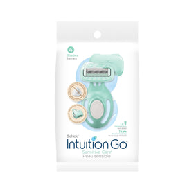 INTUITION Go Disposable Razor for Sensitive Skin with aloe front view