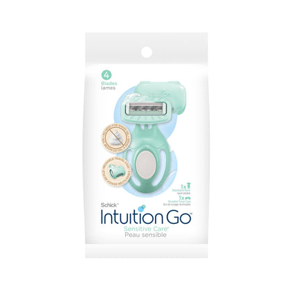 INTUITION Go Disposable Razor for Sensitive Skin with aloe front view