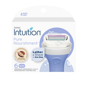 INTUITION Pure Nourishment Razor Refills 6 Count packaging front view