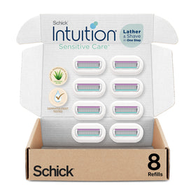 INTUITION Sensitive Care Razor Blades 8 Count packaging front view