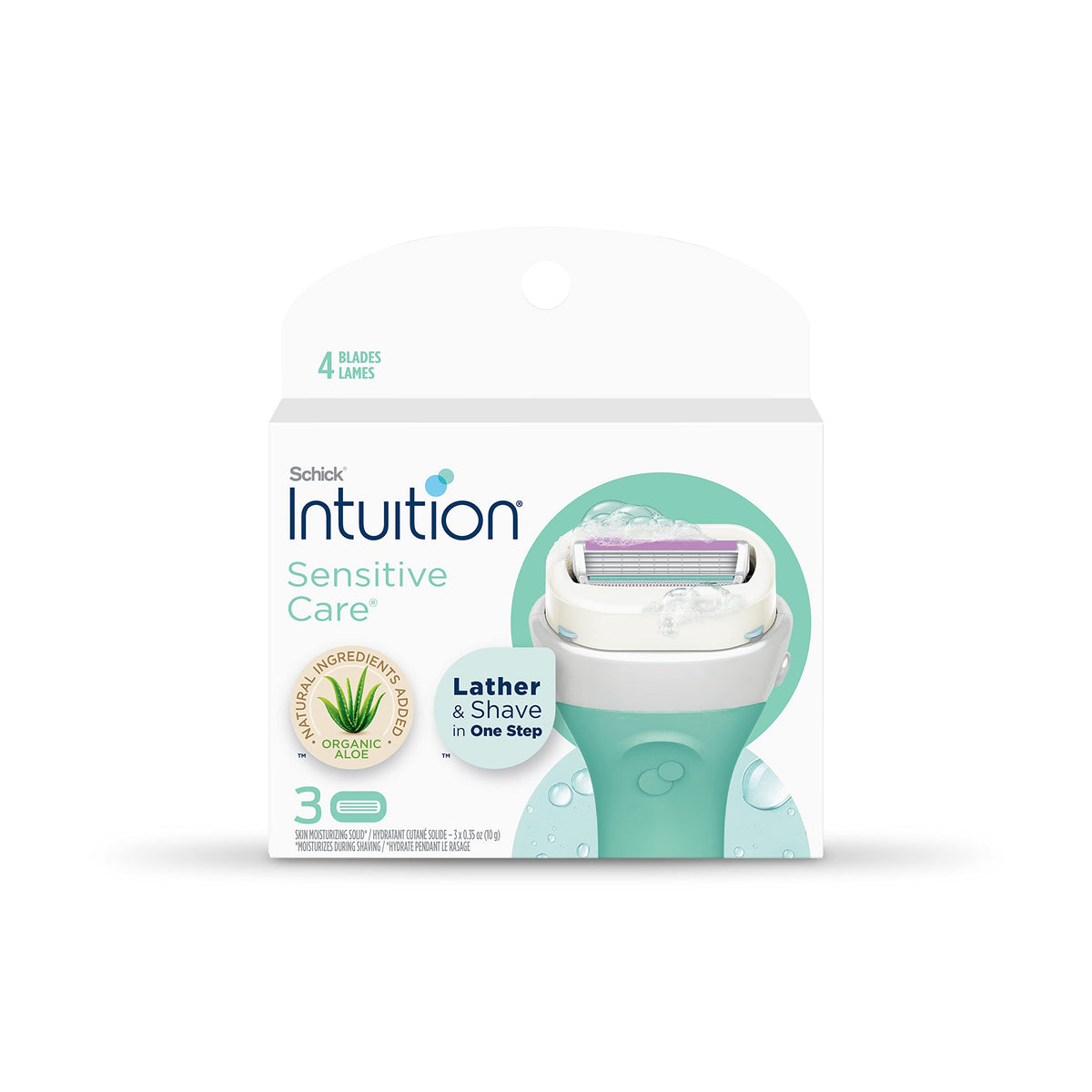 INTUITION Women's Razor Refills with Aloe and Vitamin E, front view