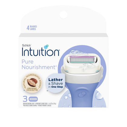 INTUITION Women's Razor Refills with Coconut Milk and Almond Oil packaging front view