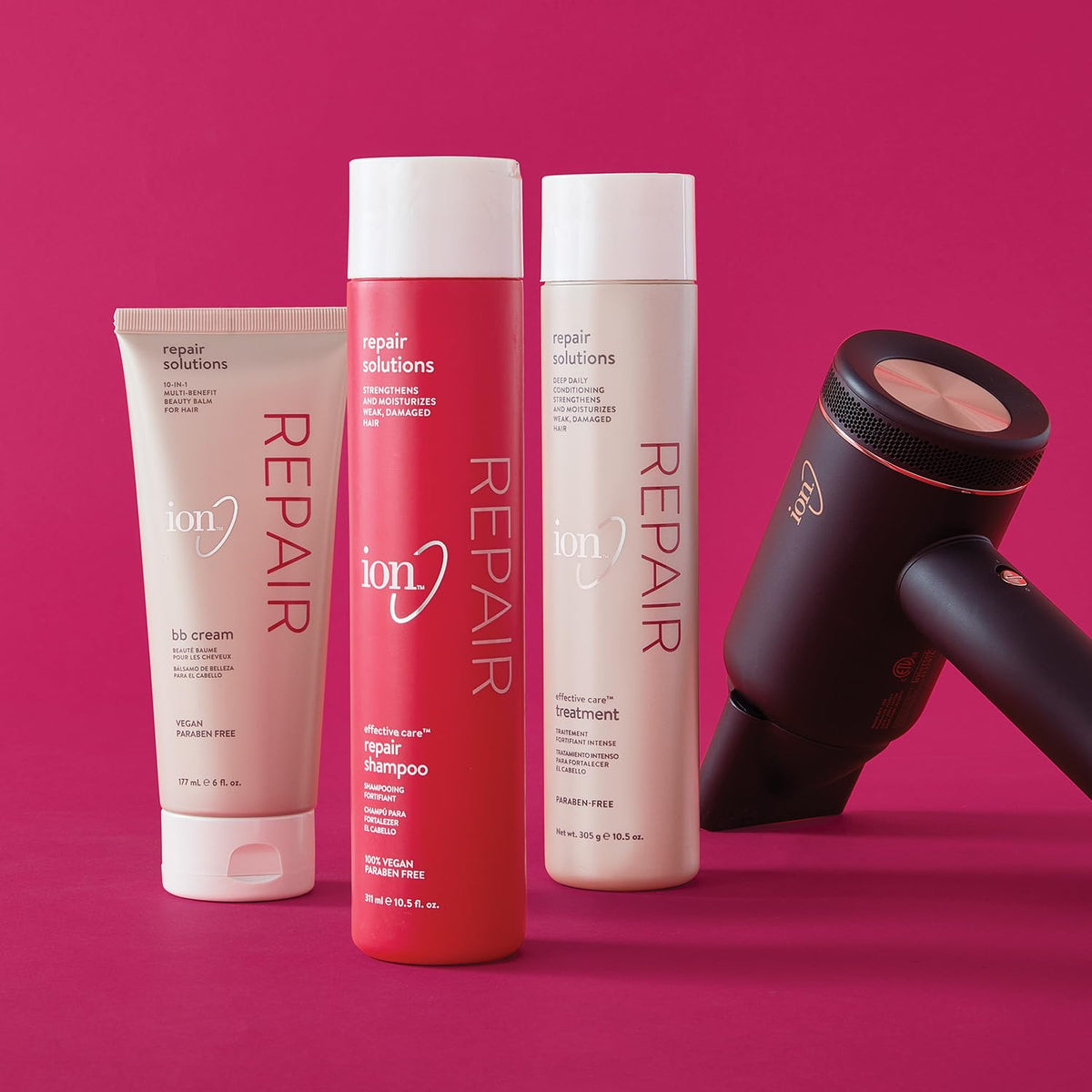 ion Effective Care Hair Mask in bathroom setting