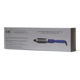 ion Titanium Pro Brush Iron in use styling hair