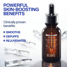 IOPE Expert PDRN Caffeine Shot Serum bottle close-up
