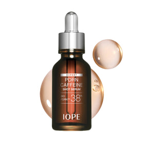 IOPE Expert PDRN Caffeine Shot Serum front view with packaging